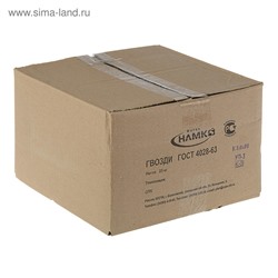 Гвозди ТУНДРА, строительные, ГОСТ 4028-63, без покрытия, 3×80 мм, 25 кг