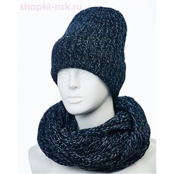 55890-1 Комплект женский флис (колпак+снуд) (56-58)