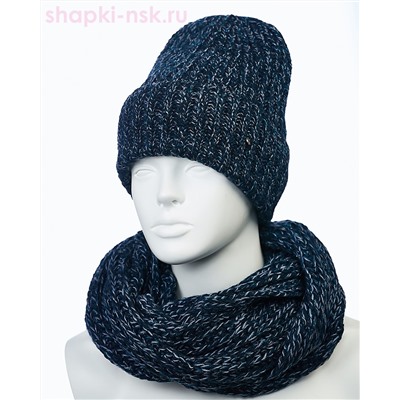 55890-1 Комплект женский флис (колпак+снуд) (56-58)