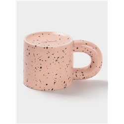 Кружка Доляна «Сплэш», 350 мл, 14×8.7×8 см, фарфор, персиковая