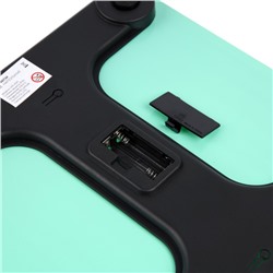 Весы напольные Luazon LVE-006, электронные, до 180 кг, 2хAAA (не в комплекте), зелёные