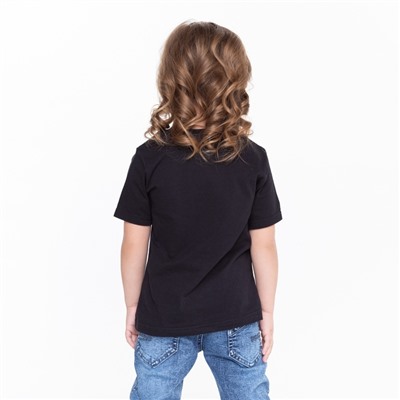 Футболка детская, чёрная, рост 140 см