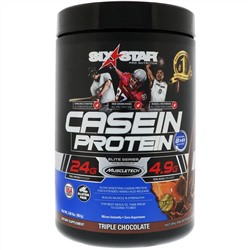 Six Star, Pro Nutrition, казеиновый протеин, элитная серия «Тройной шоколад», 907 г (2 фунта)