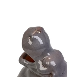 УЦЕНКА Ороситель "Бегемот" для комнатных и садовых растений Кунгурская керамика, 0.2л, 14см, серый 7