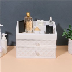 УЦЕНКА Органайзер 3-х уровн 8секц с 2 ящик 25*16,5*20см White line бел к/кор