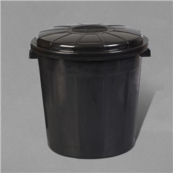 Бак хозяйственно - бытовой, 40 л, полипропилен, с крышкой, чёрный
