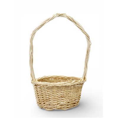 Корзина плетёная для хранения, 15×15×8 см, ручка h=14 см, лоза, натуральная, Greengo