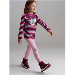 Фуфайка трикотажная для девочек (футболка с длинными рукавами)