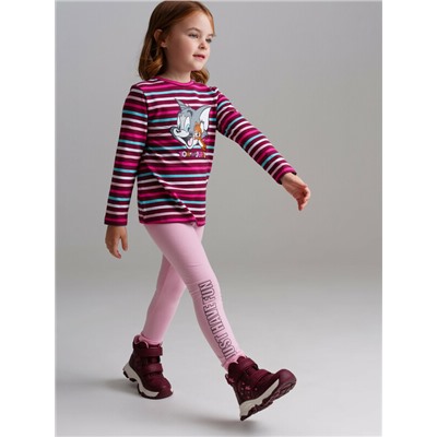 Фуфайка трикотажная для девочек (футболка с длинными рукавами)
