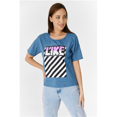 Футболка 8082 (Индиго)