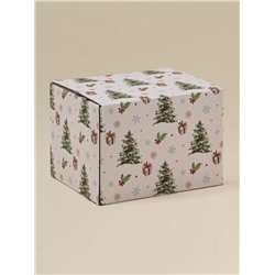 Кружка SL Home «Новый год.Снежинки», 430 мл, фарфор, бежевая