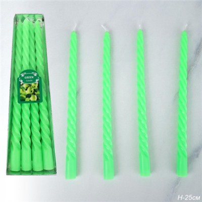 Свеча стержень 4 штуки 25 см арома / G-303 /уп 144/ яблоко