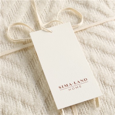 Плед «Этель» Soft, 130×170 см, 100% акрил, белый