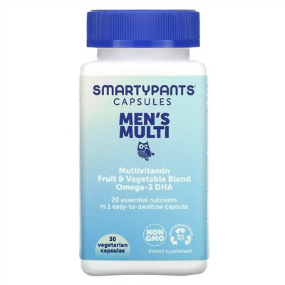 SmartyPants, Men's Multi, 30 Vegetarian Capsules
