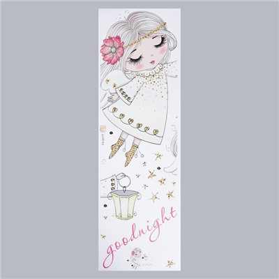 Наклейка интерьерная цветная «Малышка-ангел с фонариком», 30×90 см