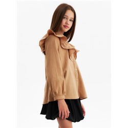 Блузка для девочки MINAKU, бежевая, рост 122 см
