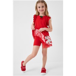 Комплект трикотажный для девочек: джемпер (футболка без рукавов), юбка-шорты PLAYTODAY, 1242845
