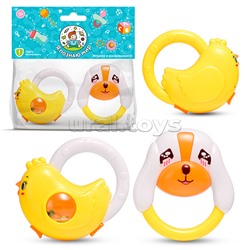 Набор погремушек "Курочка и собачка" в пакете