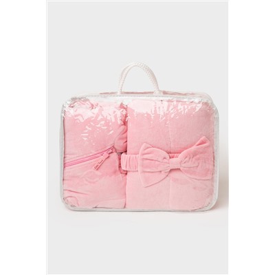 Комплект детский трикотажный для девочек: конверт-одеяло, комбинезон – 2 шт, боди, чепчик, шапочка PLAYTODAY, 1240787