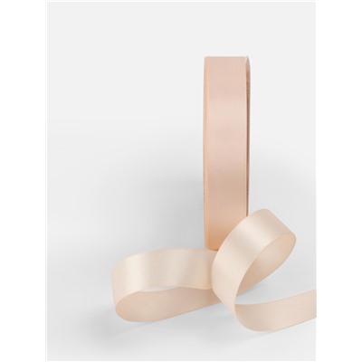 Лента атласная TEIRA, двухсторонняя, 20 мм, 25±1 м, светло-бежевая №112