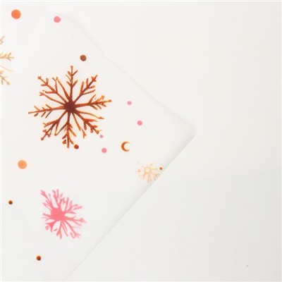 Бумага упаковочная тишью, новогодняя упаковка «Снежинки на белом», 50×66 см