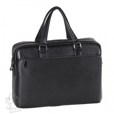 Портфель мужской кожаный 66275H black Heanbag