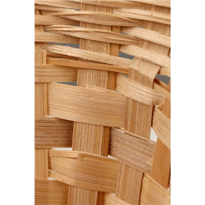 Корзина плетёная, 21×18×14 см, ручка h=15 см, бамбук, натуральный цвет