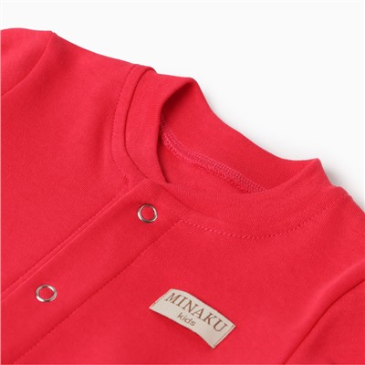 Комбинезон детский MINAKU, рост 56-62 см, малиновый