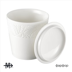 Банка для сыпучих Magistro Crotone, 600 мл, 12.5×15.4 см, фарфор, белая