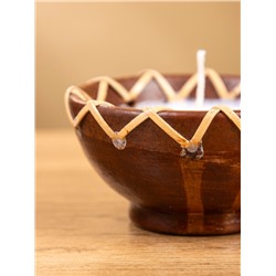 Свеча в керамической чаше, 9×9×4 см