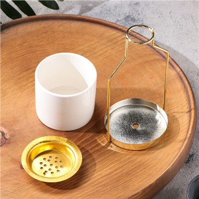 Подставка для благовоний порошковых и конусов TAKE IT EASY «Бутылочка», белый, 16.5×8.5×3 см