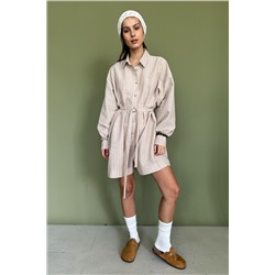 Комбинезон  MIX091/02/Бежевый, белый