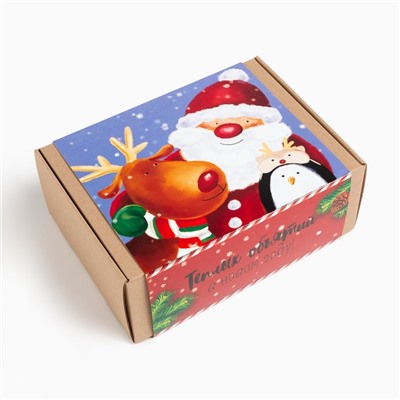 Новогодний подарочный набор «Теплых объятий», плед и аксессуары