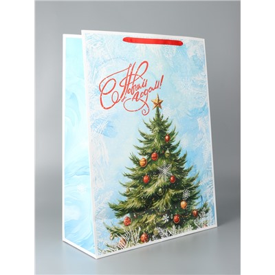 Пакет подарочный новогодний ламинированный «С Новым годом», XXL 61×46×20 см