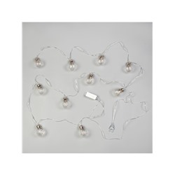 Гирлянда «Нить» 3 м с насадками «Лампочки шары», IP20, прозрачная нить, 80 LED, свечение мульти, 8 режимов, 220 В