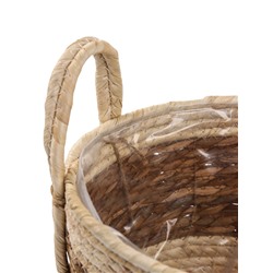 Набор кашпо «Инга», 3 шт., 20.5×25 – 25.5×28 – 27×33 см, светло-бежевое