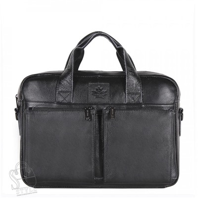 Портфель мужской кожаный 11017Z black Zinimsk