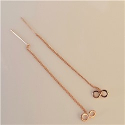 Серьги протяжки ювелирная бижутерия коллекция "Дубай", покрытие позолота, арт.314.070