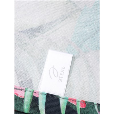 Дорожка на стол «Этель» Tropical parrots 40×146 см, 100% хлопок, саржа 190 г/м², зелёная/чёрная