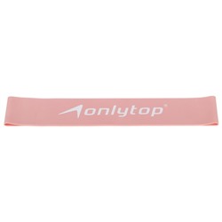 Фитнес-резинка ONLYTOP, 30х5х0,12 см, нагрузка 15 кг, цвет пудровый