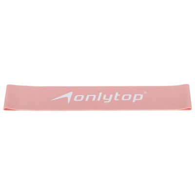 Фитнес-резинка ONLYTOP, 30х5х0,12 см, нагрузка 15 кг, цвет пудровый