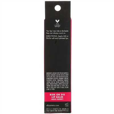 E.L.F., Ride Or Die Lip Balm, Boss Berry, 0.42 oz (12 g)