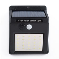 Садовый светильник, уличный, на солнечной батарее, накладной, 9.5×12×5 см, 25 LED, свечение белое