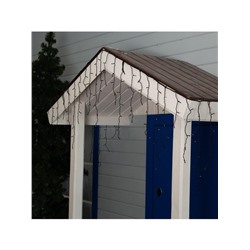 Гирлянда «Бахрома» 3×0.6 м, IP44, УМС, тёмная нить, 160 SMD-LED, свечение белое, 220 В