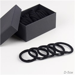 Резинка для волос набор 40 штук черная / YAN-9 /уп 1/