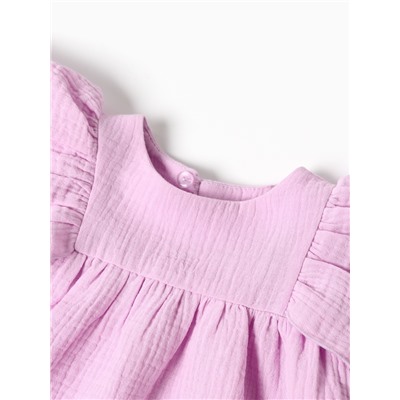 Платье для девочки MINAKU: muslin clouds, рост 80-86 см, лиловое