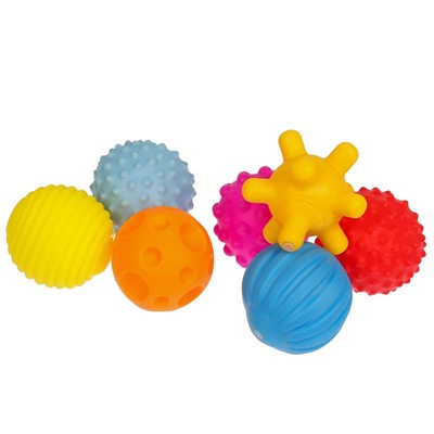 Подарочный набор развивающих мячиков «Ёлочный шар», с пищалкой, 7 шт., Крошка Я