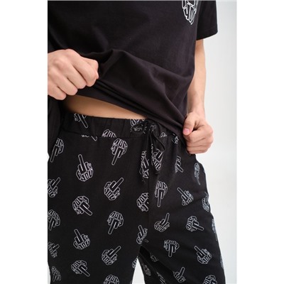 Пижама мужская KAFTAN F*ck you, размер 54, чёрная