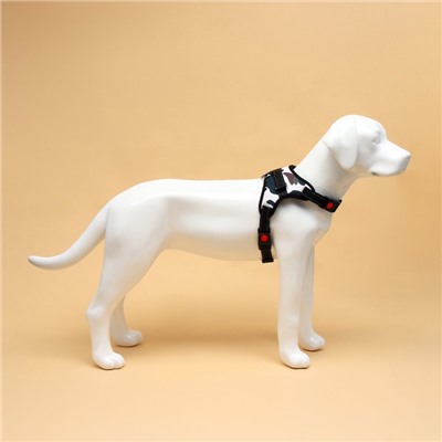 Шлейка К7 мягкая светоотражающая, размер L, ОГ 64-86 см, вес 18- 27.5 кг, хаки