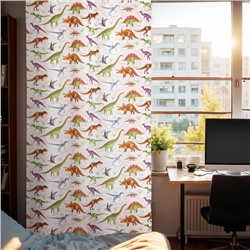 Штора портьерная «Этель. Динозавры», 145×260 см, рогожка